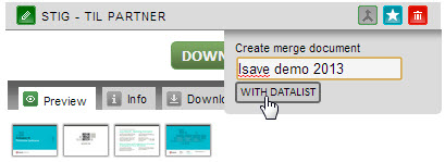 Skriv inn nav på det mergede dokumentet