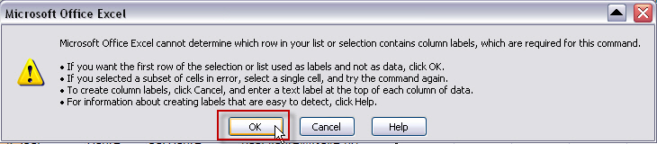 Slette duplikater i Excel: Error melding